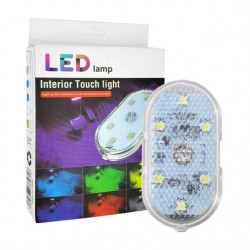 Lámpara led para interior de carro automóvil con sensor táctil, variedad de colores / led lamp interior touch light