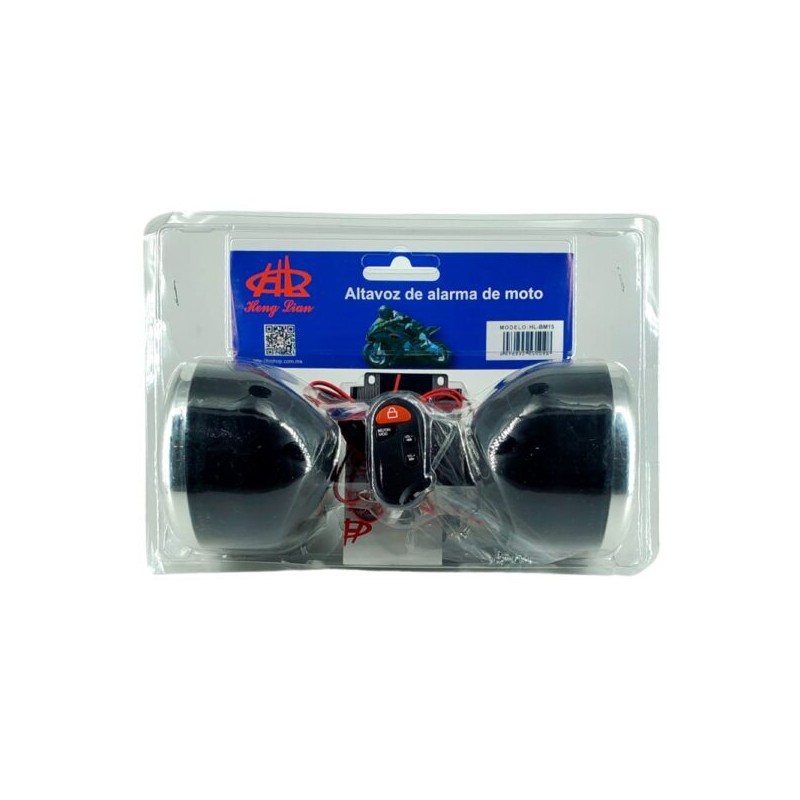 Juego de 2 altavoces / alarmas para motocicleta con control remoto y consola de alimentación / heng lian / hl-bm15
