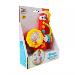 Juguete, sonaja con forma de saxofón 2en1 con luces y música para bebé / music machine / 6167