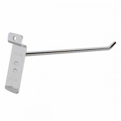 1pza Gancho de 25cm en color blanco o cromado para panel ranurado / zf-0067