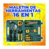 Estuche 16 en 1 con herramienta doméstica multifuncional para reparación y bricolaje