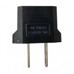 1pza Clavija convertidor adaptador europeo a americano 2.5/250v 10a / 41-13619 / X240 / 10893 / zjt-8104
