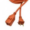 Extensión eléctrica duplex naranja para uso rudo y domestico con longitud de 10 metros / 132