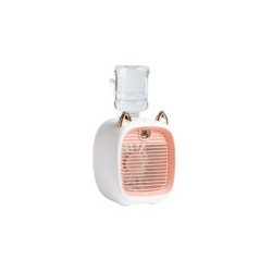 Mini ventilador aire acondicionado usb con función de humidificador + diseño de gato con mini garrafón, variedad de colores / sp