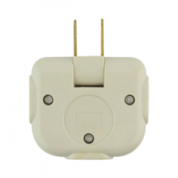 1pza Adaptador multicontacto triple sanelec tipo bisagre para corriente 1875 watts / 2498