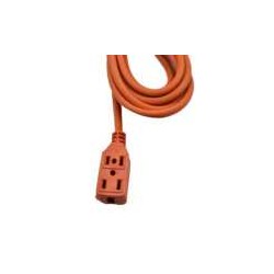 Extensión eléctrica duplex naranja para uso rudo y domestico con longitud de 5 metros / 133