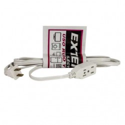 Extensión eléctrica blanca para uso rudo y doméstico con longitud de 3 metros / 131