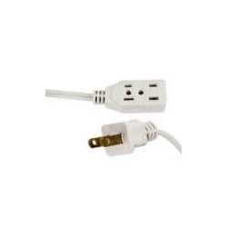 Extensión eléctrica blanca para uso rudo y doméstico con longitud de 3 metros / 131