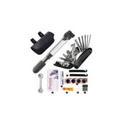 Estuche con kit de herramienta básico para bicicleta con bomba manual de aire / t-777-w01 / t-606-b05a