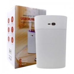 Humificador rectangular con capacidad de 1.3l, lámpara de noche, doble spray, 136x102x217mm / usb humidificador / 17253