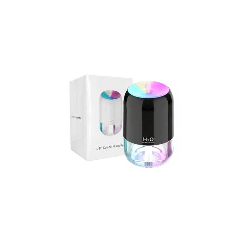 Humidificador ultrasónico con luces rgb, 72x72x109mm, 200ml / usb colorful humidifier h002