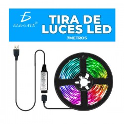 Tira de luces led rgb de 7 metros, con alimentación usb a 5v / led.44.7