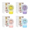 Mini ventilador recargable con diseño de animalitos con vestimenta, 13cm + cable de carga usb-v8, variedad de colores y modelos 