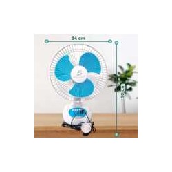 Par de ventiladores de 12 pulgadas con 3 velocidades + panel solar y batería de larga duración / clr.68