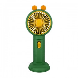Ventilador portátil con soporte para teléfono celular y orejitas, variedad de diseños y colores / small fan / fs-0221