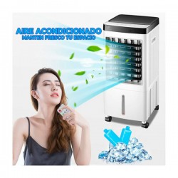Ventilador aire acondicionado portátil con capacidad de 10 litros y 4 ruedas móviles / zwn-102
