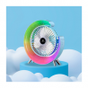 Ventilador de escritorio con luz led rgb y 3 velocidades intercambiables, variedad de colores