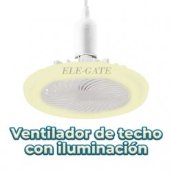 Ventilador de techo con lámpara con 3 modos de iluminación, 25.8x12cm / led.68