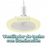 Ventilador de techo con lámpara con 3 modos de iluminación, 25.8x12cm / led.68