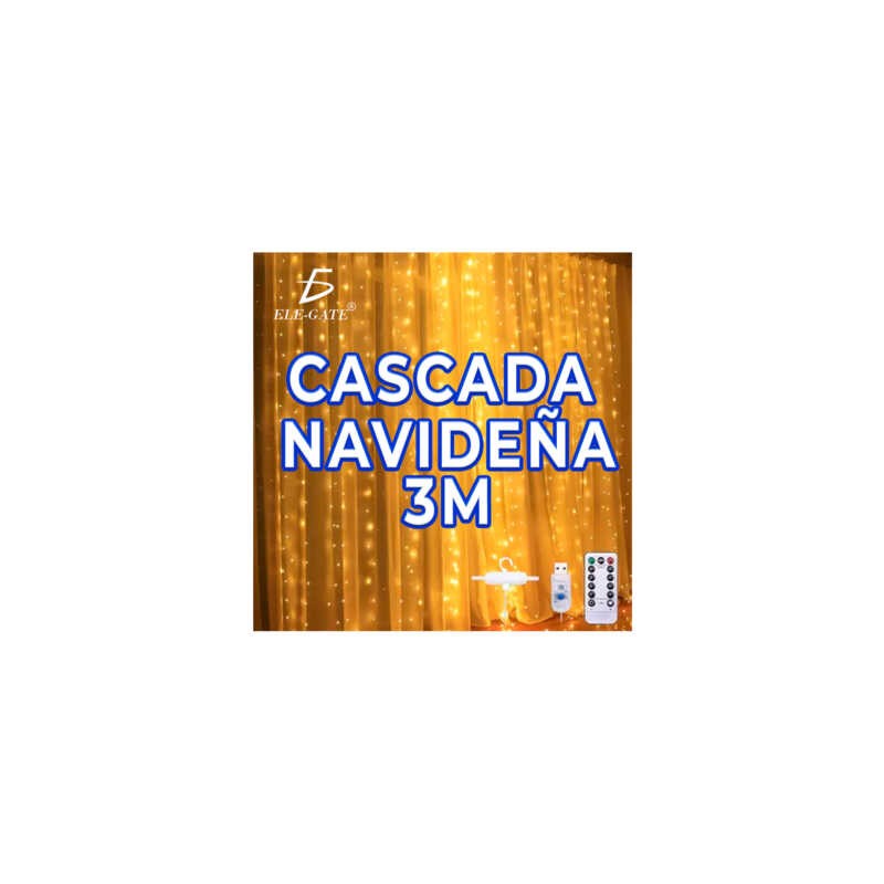 Cortina de luces led con control remoto de 3 metros de largo, led.65