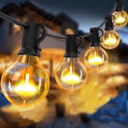 Guirnalda de 15 metros con 25 focos impermeables de luz cálida + 1 repuesto de foco / ledwsd.d0944