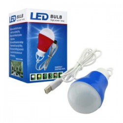 Foco led de luz blanca portátil alámbrico con entrada usb y tipo v8 / ld-801