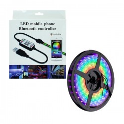 Tira led rgb con controlador por bluetooth 5mt / 11255