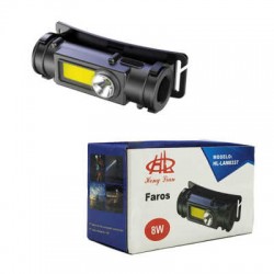 Lámpara linterna frontal para cabeza con 2 modos de luz intercambiable, 8 watts / hl-lam8337