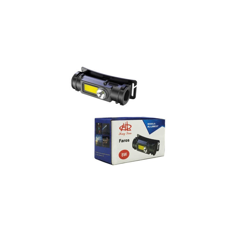 Lámpara linterna frontal para cabeza con 2 modos de luz intercambiable, 8 watts / hl-lam8337