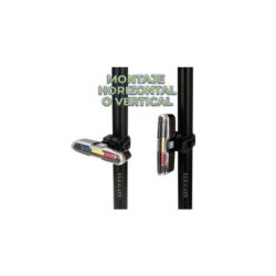 Lámpara linterna led recargable con luz tricolor para manubrio de bicicleta