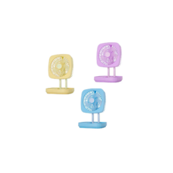 Mini ventilador con forma cuadrado, plegable y base para escritorio, variedad de colores / ven26n