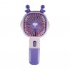 Mini ventilador de mano recargable con diseño de animalito, 16cm + cable de carga usb-plug, variedad de colores y modelos / hand