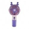 Mini ventilador de mano recargable con diseño de animalito, 16cm + cable de carga usb-plug, variedad de colores y modelos / hand