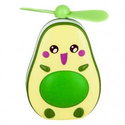 Ventilador mini fan con espejo y forma de aguacate, variedad de colores / fs-154 / mf-01