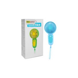 Mini ventilador de mano recargable, 15cm + cable de carga usb-plug, variedad de colores / handheld fan / yy0341