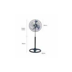Par de ventiladores de pedestal 3 aspa 18 clr.46