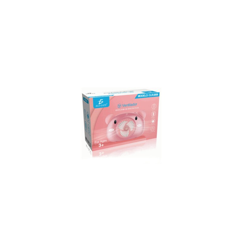 Mini ventilador de cerdito recargable clr.6806