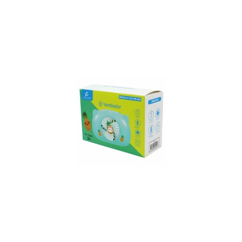 Mini ventilador de puerquito con estampado de frutas clr.789-24a