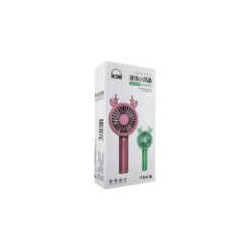 Ventilador redondo recargable con base soporte y gomas orejitas intercambiables, variedad de colores / im9689 / s600 / s660