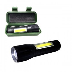 Linterna lampara led táctico con correa y carga USB / dt-911s