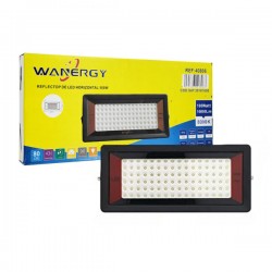 Lámpara reflector rectangular wanergy luz led fría con protección ip65 y consumo de 100 watts / 40806