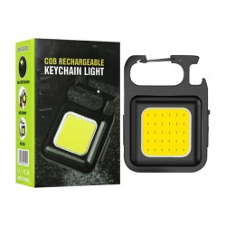 Mini lámpara cuadrada recargable con led de alta potencia / cob rechargeable keichain light / dt-808-494