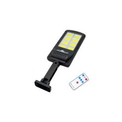 Lámpara solar suburbana wanergy luz led fría con protección ip65, consumo de 48 watts y control remoto