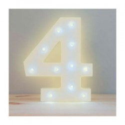 Lámpara decorativa 3D ele-gate en forma de número cuatro con luz led cálida / led.54.4