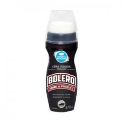 Cera líquida bolero color negro con aplicador ovalado para calzado 60ml / 054