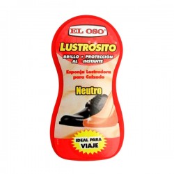 Mini esponja lustradora el oso para calzado en color neutro / lustrosito / 8135