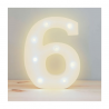 Lámpara decorativa 3D ele-gate en forma de número seis con luz led cálida / led.54.6