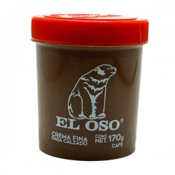 Bote de crema fina para calzado el oso en color café, 170g / 8071a