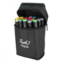 Estuche 24 plumones marcadores touch doble punta de colores / c5-046-1 / marker 24pcs / b114 / 818-24