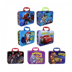 Lonchera metálica mediana con diseño 3d para niño, variedad de diseños / 91786a / 91755z